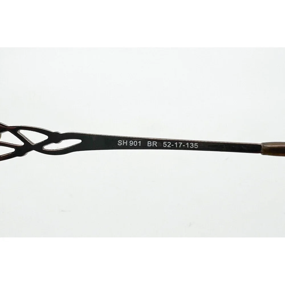 South Hampton SH 901 BR Brown Metal Eyeglasses Frames Women 52-17-135 Filigree